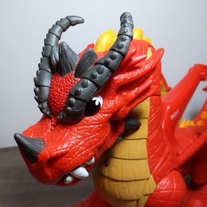 Imaginext Red Winged Eagle Talon Castle Dragon w/ Sounds
